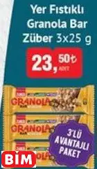 ZÜBER YER FISTIKLI GRANOLA BAR